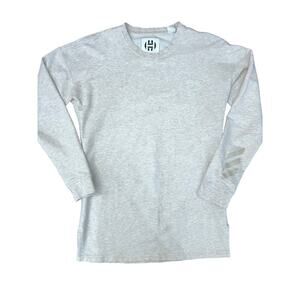 Adidas James Harden Long Sleeve Shirt Oatmeal Cream Size M